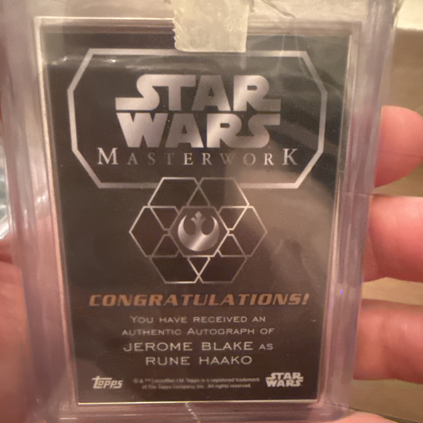 Lot Of 5 STAR WARS Masterwork Auto Cards. Rune Haako, Watto, Poggle, Boss, Rebo! view 18