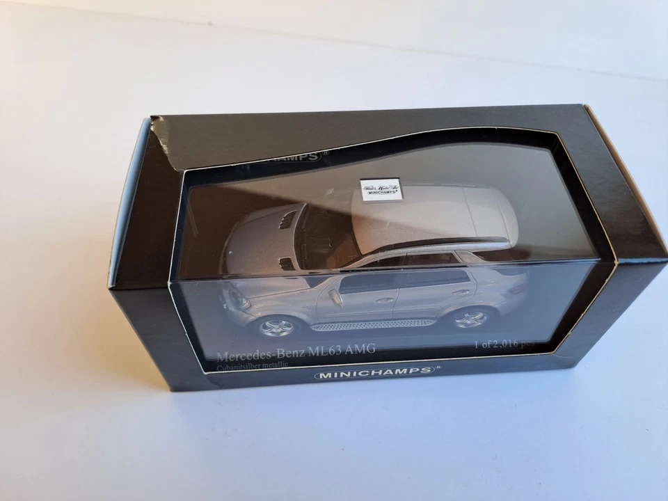1:43 MINICHAMPS 400 034570 Mercedes Benz Ml63 Amg 2006 Silver - Immagine 2 di 4