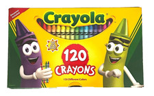 Crayola 120 Count Crayons Box with Built-In Sharpener - Brand New Sealed