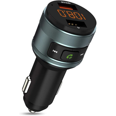 Bluetooth FM Transmitter QC 3.0 KFZ Wireless Adapter mit Dual USB Ladegerät 5,3