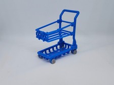 Zuru Mini Dollhouse Miniature Grocery Store Blue Shopping Cart