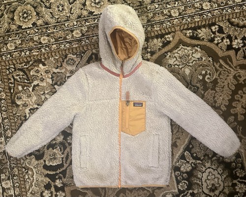 Patagonia Kids' Size S(7-8)Reversible Ready Freddy Hoody Insulated Jacket yellow - Picture 10 of 12