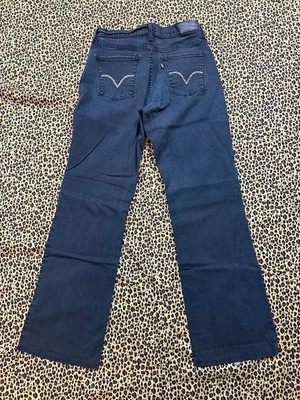 Levi's  512 Bootcut Black Jeans Size with Rhinestone Back Pockets