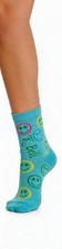 K bell Women's Crew Socks Cotton blend Blue