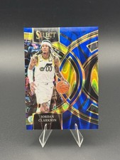 2023-24 Panini Select - Premier Level Jordan Clarkson #168 Blue Flash Prizm /99