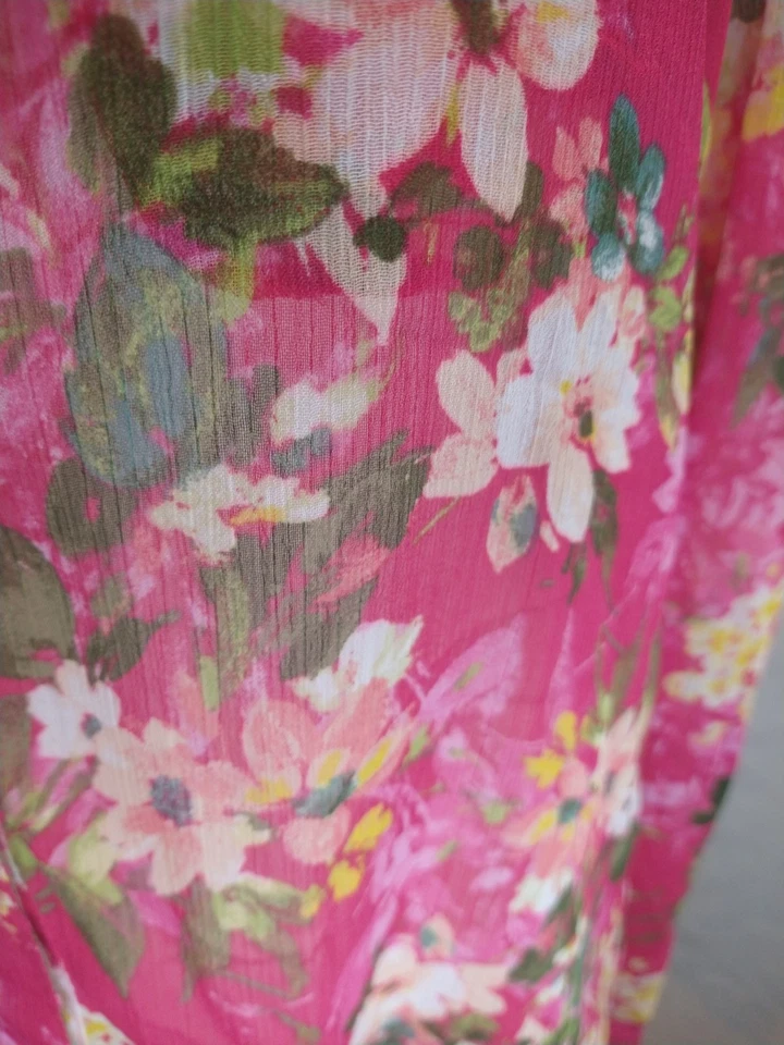 KUT from the Kloth Jasmine Chiffon Blouse Medium Sheer Gauze Artsy  - Image 3 of 4