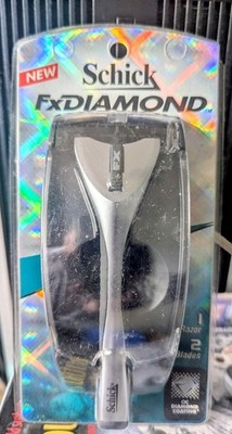 NEW 1999 Schick FX Diamond Razor + 2 Blades Sealed NOS Vintage shaving mens face
