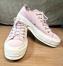 Converse Chuck Taylor All Star Lift Platform Suede Pink Women's Size 8