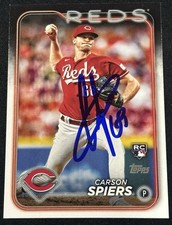 2024 Topps Series 2 Signed Carson Spiers #365 Autographed Auto Reds RC Card