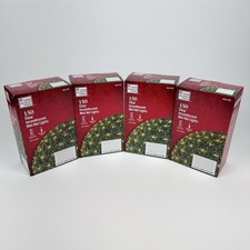 4 Boxes Home Accents Holiday 150 Clear Incandescent Mini Net Lights 4  x6  