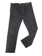 Men's Wrangler Jeans black denim size W38 L32 regular fit -E51