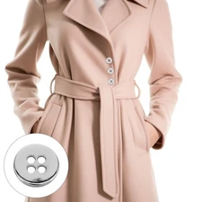 100 Pcs Round Zinc Alloy 4 Holes Sewing Buttons for Clothing Coats Suits