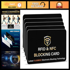 5 Pack RFID Blocking Card - Slim Anti-Theft NFC Protector for Wallet  Purse