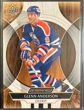 GLENN ANDERSON 2024-25 UPPER DECK ENGRAINED ICONS BASE WOOD SP PARALLEL #62