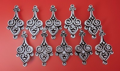 Antiqued Finish Silver Metal Jewelry Connectors Qty:10