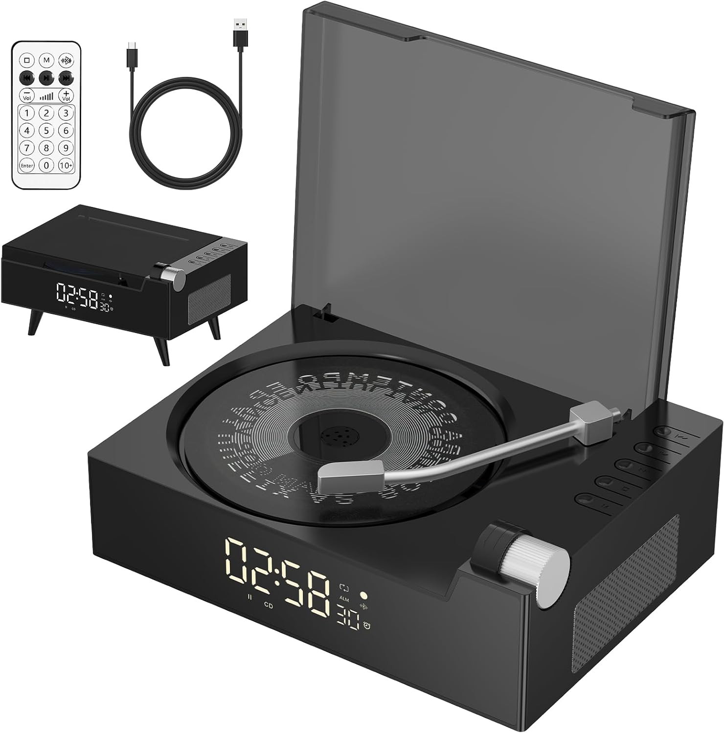 Portable With Bluetooth, Rechargeable Cd Players Retro Suitc