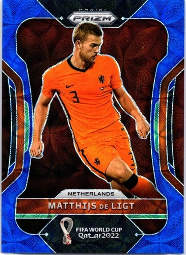 2022 Panini Prizm FIFA World Cup #158 Matthijs de Ligt Blue Choice #/135