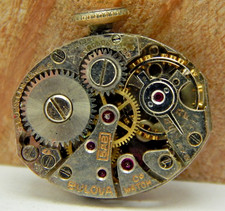 Vintage Bulova 5AB 17 jewel ladies wrist watch movement with dial and hands