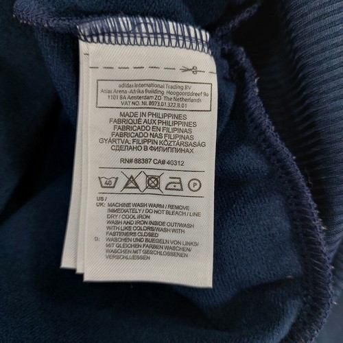 Chaqueta de Pista Pasatiempo Golf Club Adidas Para Hombre XXL, Trifolio Azul Marino Tres Rayas - Imagen 11 de 13