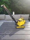 Vintage Mighty Tonka Yellow & Black Crawler Crane Construction Vehicle