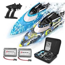 RC Boat, 2 Packs 12 inch Fast Speed RC Boat 30 KPH with A Portable TX2P1