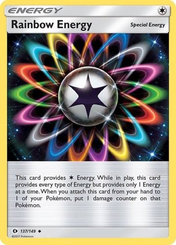 2017 Pokemon: SM Base Set - Rainbow Energy (#137/149, Uncommon, Near Mint)