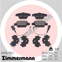 Zimmermann BremsbeläGe Bremsbelegsatz Hinten FüR Fiat Bravo Ii Lancia Delta
