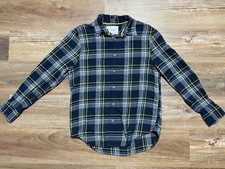 Men  s Flannel Shirt Plaid M Outdoor Fall Work Warm Soft Mountains Blue