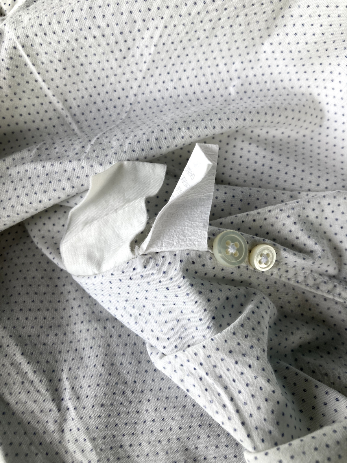 Engineered Garments Polka Dot White Button Up Shi… - image 5