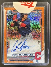 2021 Bowman Chrome Gabriel Rodriguez Auto Orange Shimmer Refractor 1st #/25