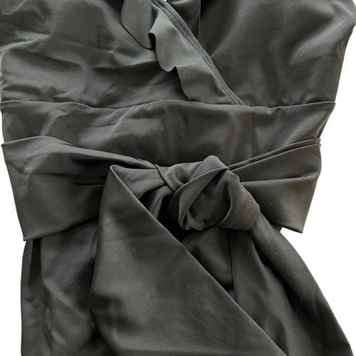 BCA by Rebecca Virtue Ruffle Wrap One Piece Swimsuit Black Medium - Picture 5 of 14