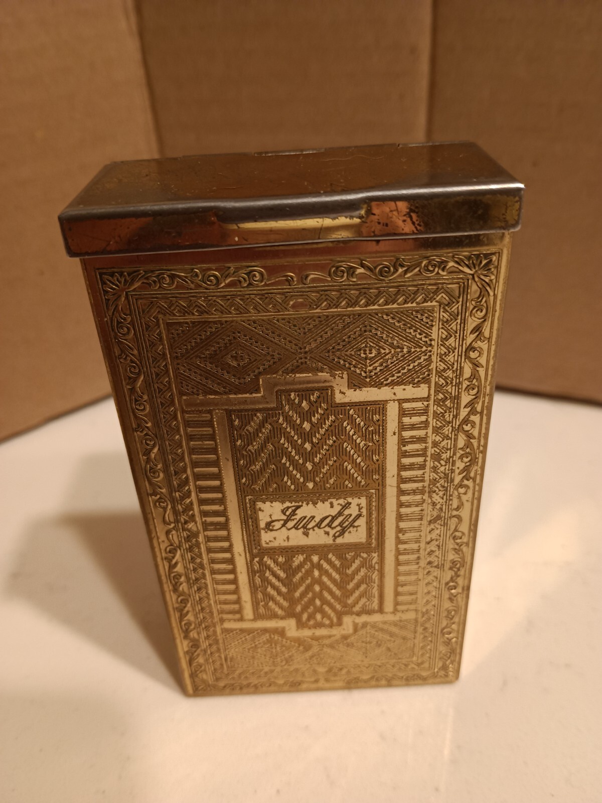 Vintage Gold Tone Cigarette Case