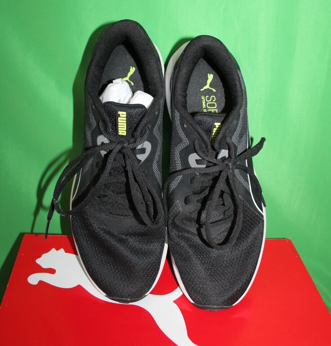 Puma Twitch Runner Black With White Sneakers Size 10 Men's
