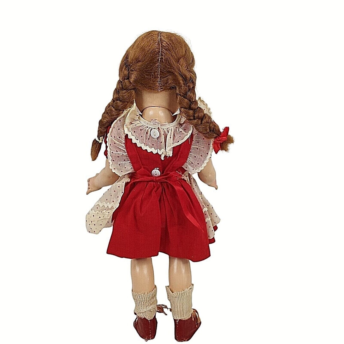 Vintage 1950s Doll Red Hair Blue Sleepy Eyes Teeth 14