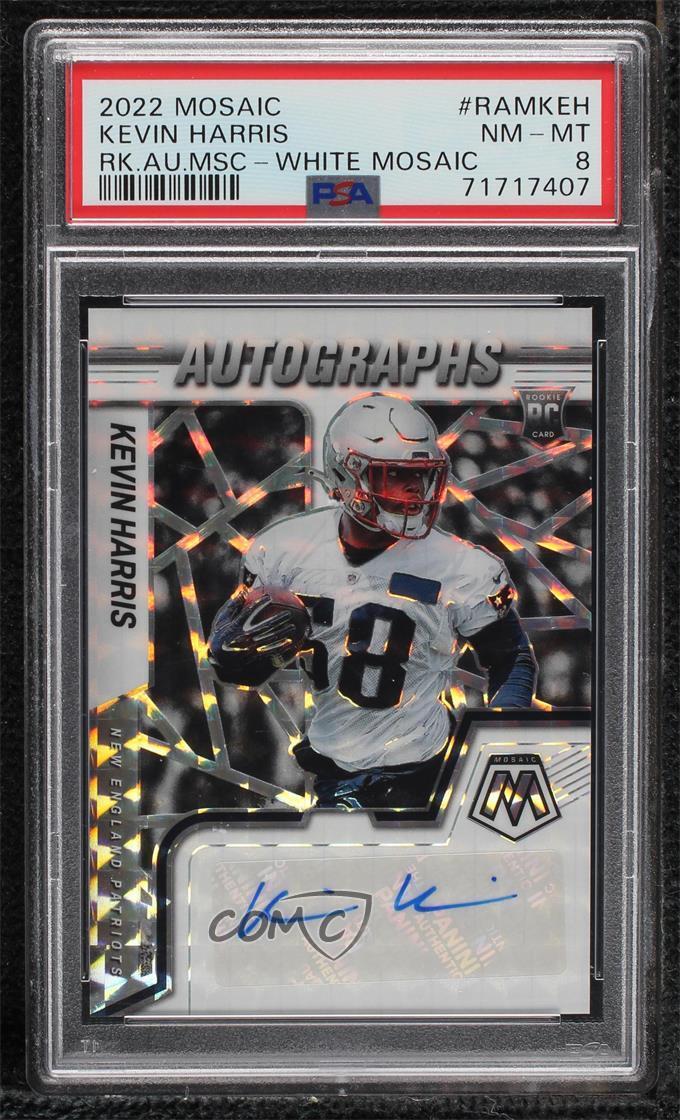 Kevin Harris Panini Mosaic Rookie Autograph Mosaic #RAMKEH White Mosaic