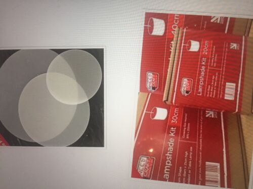Round LAMPSHADE KITS,15/20/25/30/40/70cm.Make Your Own,DIY. UK Made Need Craft. - Imagen 5 de 12