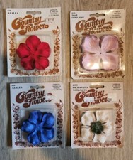 Lot of 4 New Vintage Country Flowers Crafting Petals
