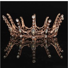 Copper crwon opal crystal royalty accessory cosplay, dress up, daily