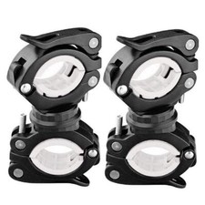 2 Pack 360  Rotation Flashlight Mount Holder Bicycle LED Light Clip Clamp