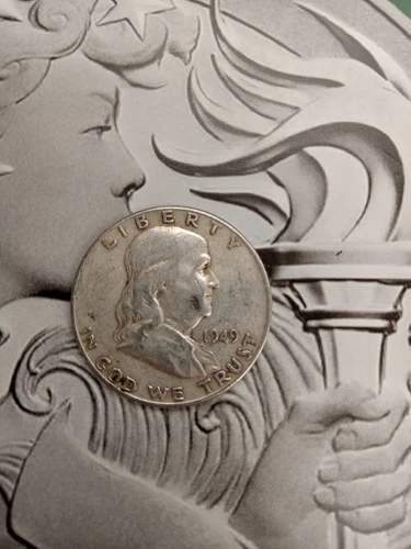 Silver 1949-P Franklin Half Dollar good looking coin  TP-7643