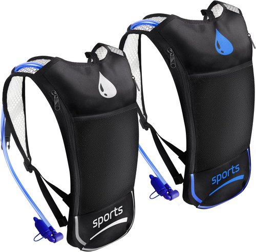 2 Pack Hydration Backpack Pack with 2L Hydration Bladder, Lightweight Breathabl