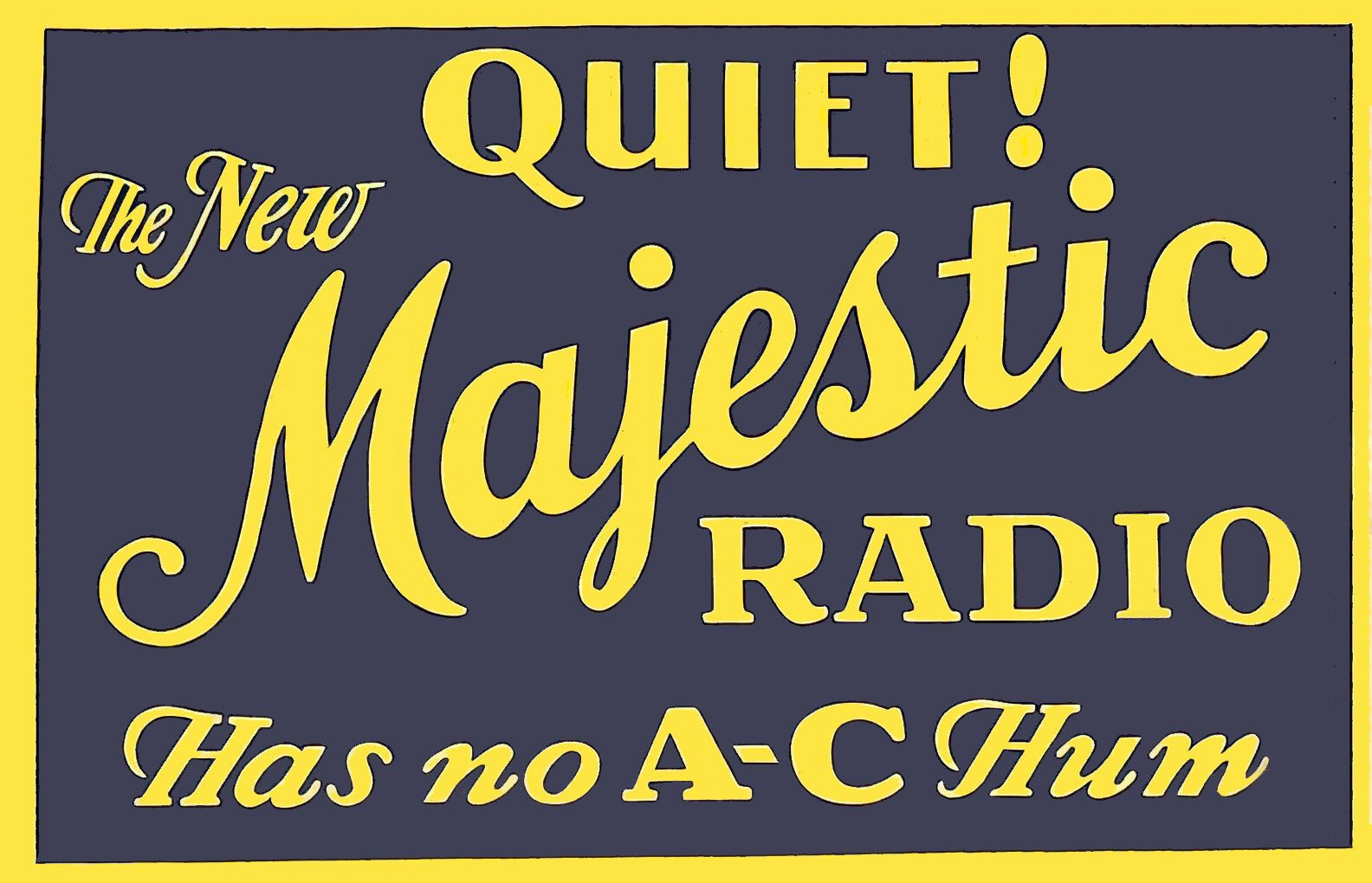 Vintage Ad Majestic Radios 
