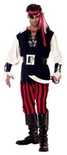 Cutthroat Pirate Buccaneer Caribbean Captain Fancy Dress Halloween Adult Costume