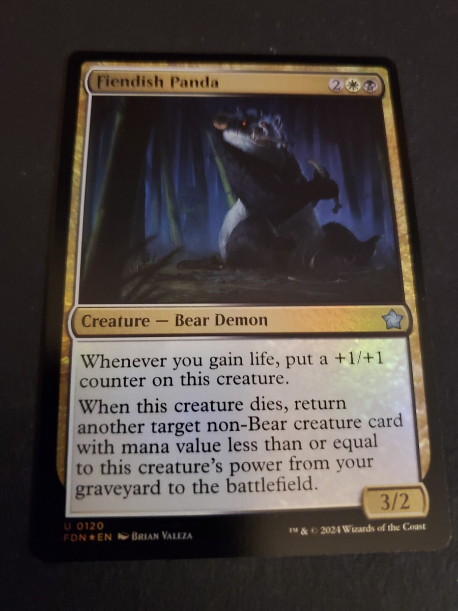 MTG Fiendish Panda NM Foil Foundations | eBay