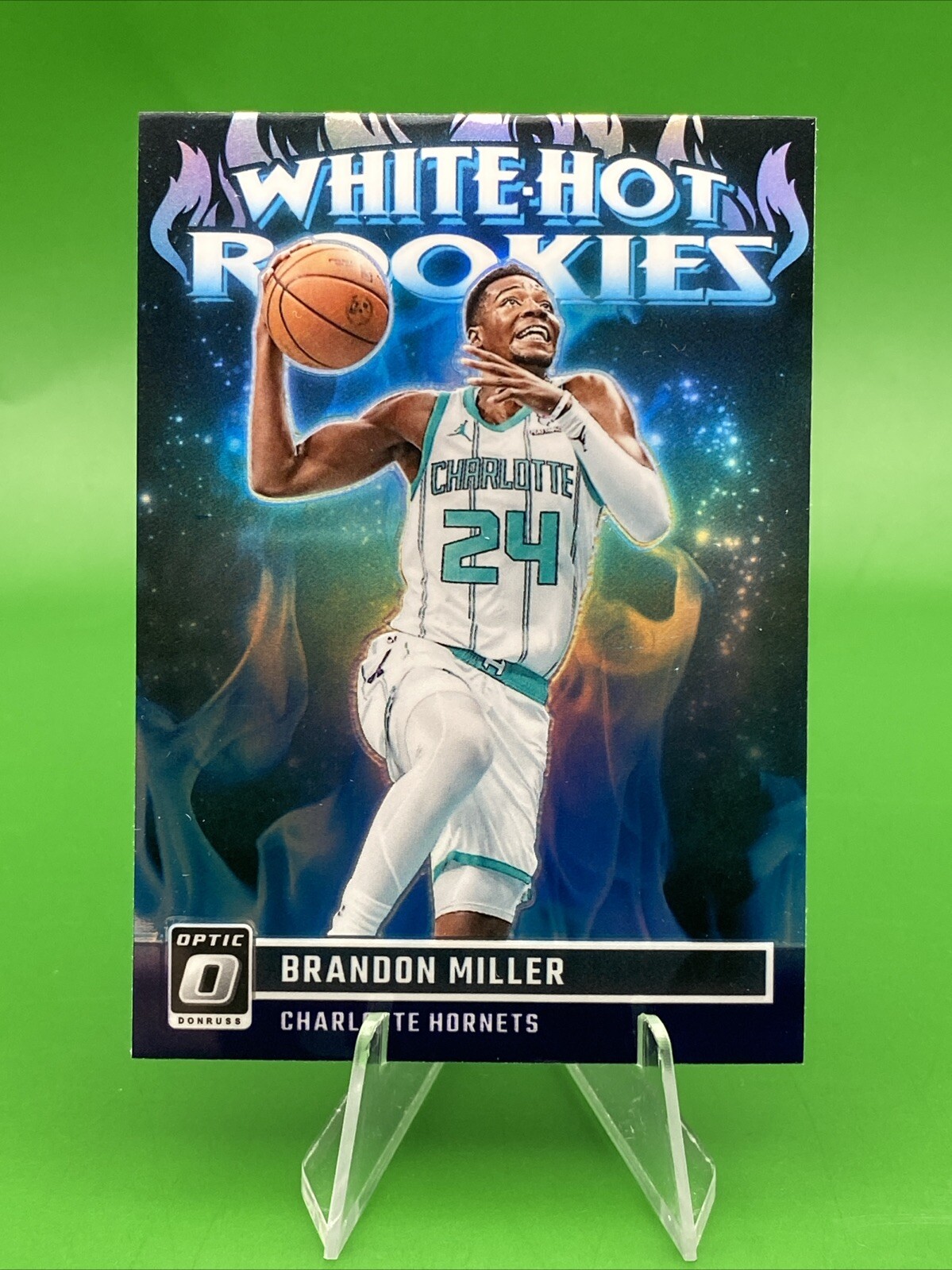 2023-24 Donruss Optic Purple Prizm - White Hot Rookies #10 Brandon Miller (RC)