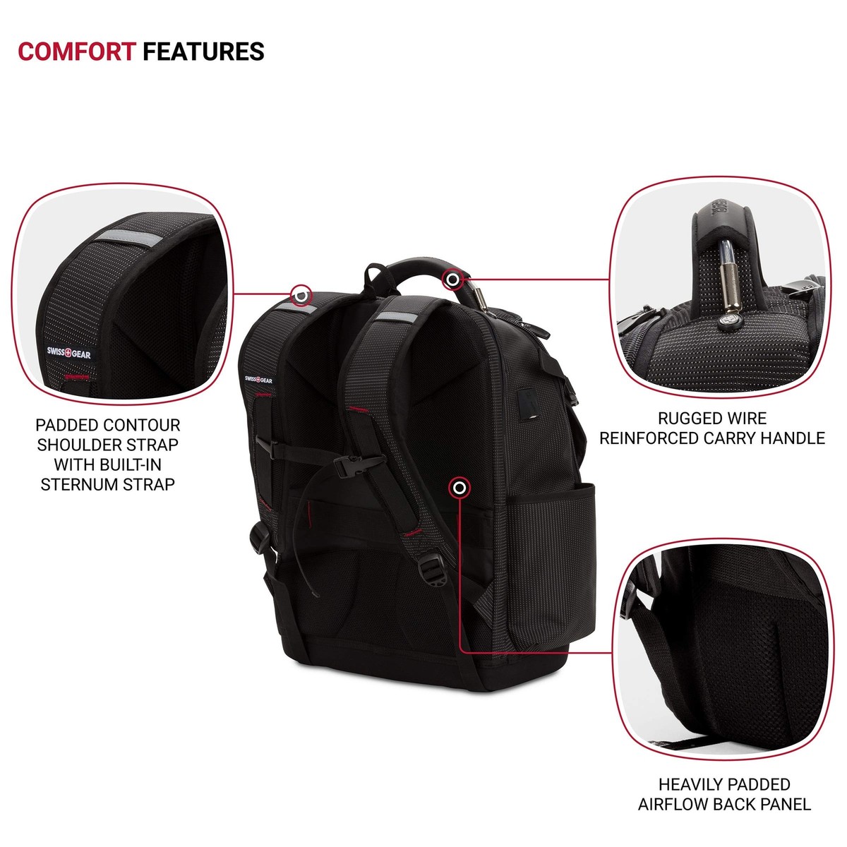 SwissGear Tool Bag Backpack, Fits Up to 17-Inch Laptop, Work Pack PRO,  Black | eBay