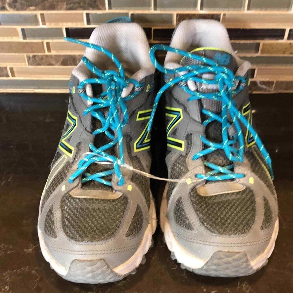New Balance 573 V2 Trail Off Road Zapatos para Correr Mujeres 9 Gris Azul Con Cordones Senderismo Foto 3 de 4