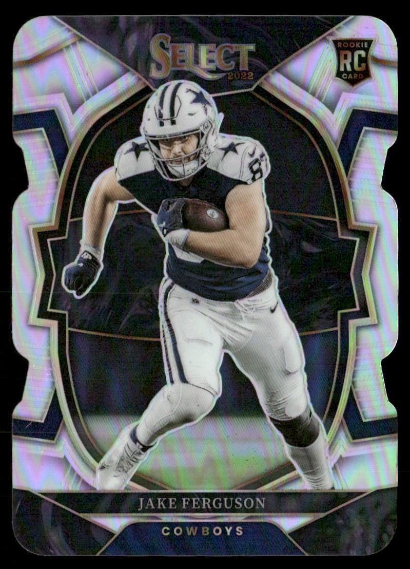 Jake Ferguson 2022 Panini Select Silver Prizm Die Cut #87 - Dallas Cowboys