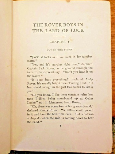 Rover Boys in the Land of Luck by Edward Stratemeyer Hardback Book antique - Picture 7 of 7