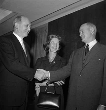 Dean Rusk Congratulates George F Kennan on new post as United - 1961 Old Photo